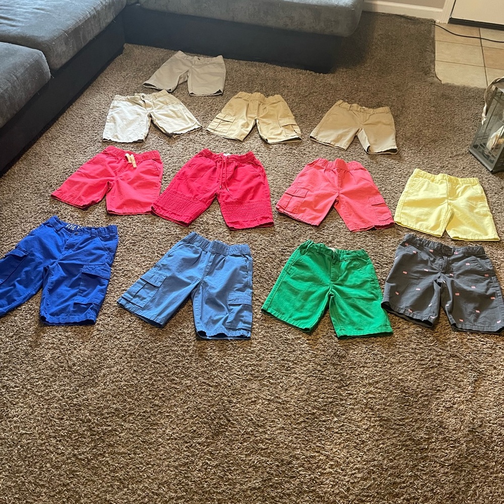 Boys sizes 8 through 10 summer shorts in bulk